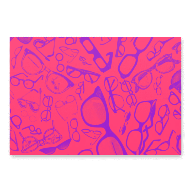 Glasses Print Wrapping Paper Sheets - 3 Different Colors!