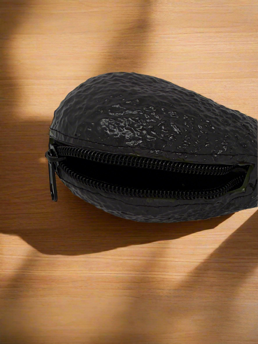 Realistic Avocado Zippered Coin Purse