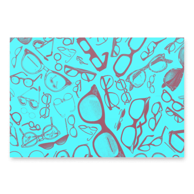 Glasses Print Wrapping Paper Sheets - 3 Different Colors!