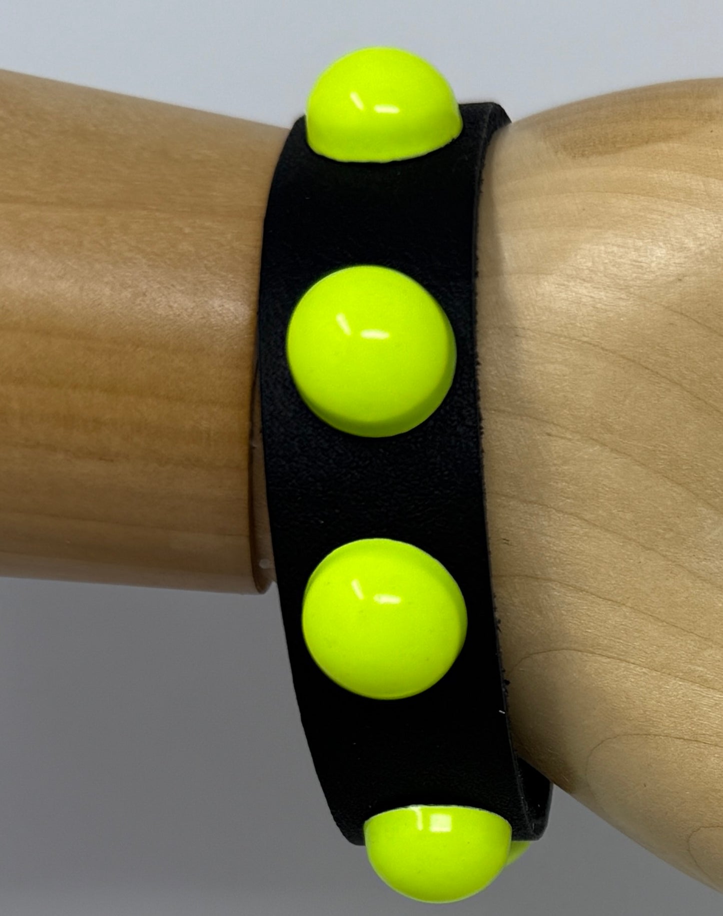 Bubble Stud Leather Wristband