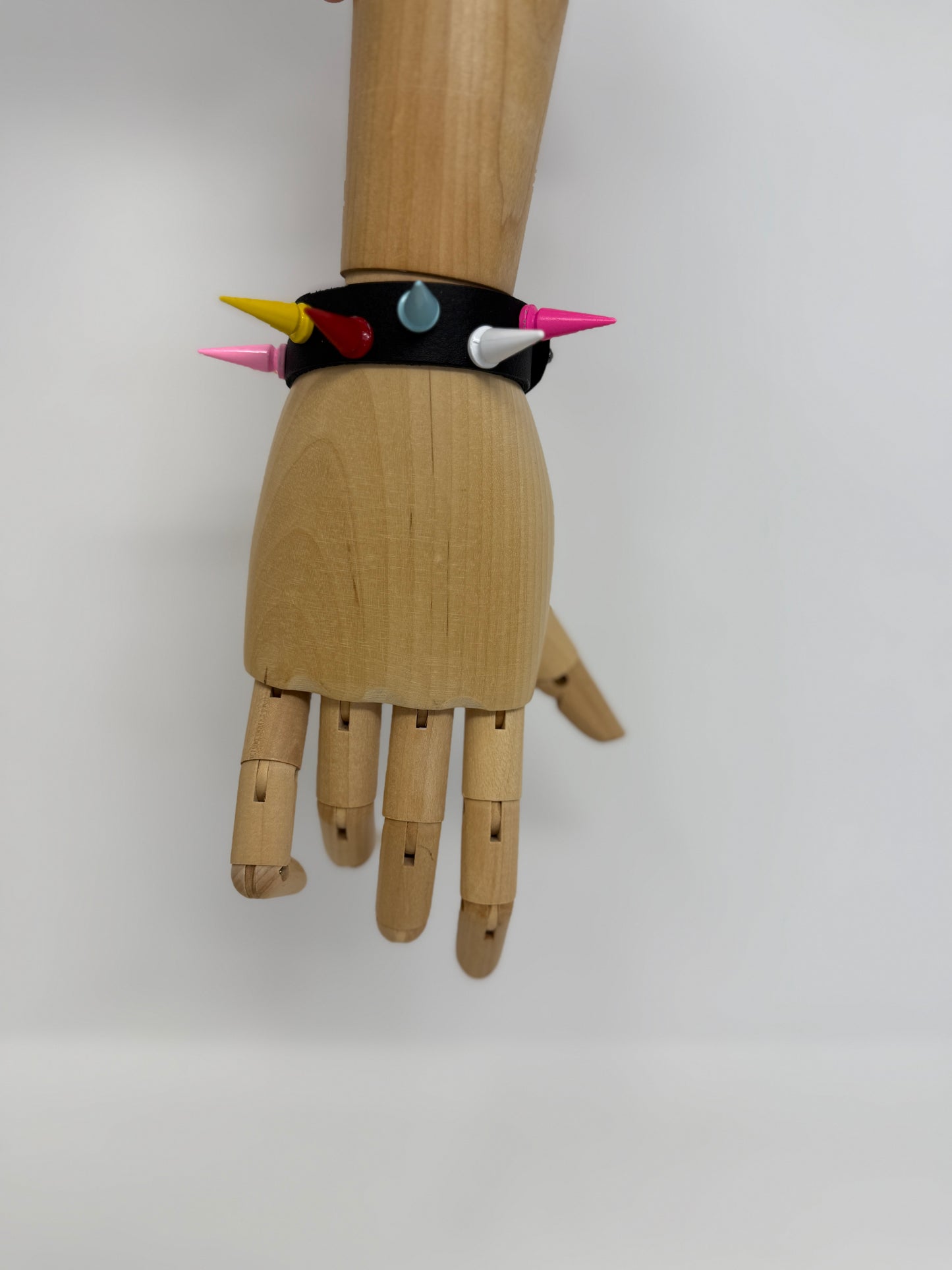 Spiky Leather Wristband