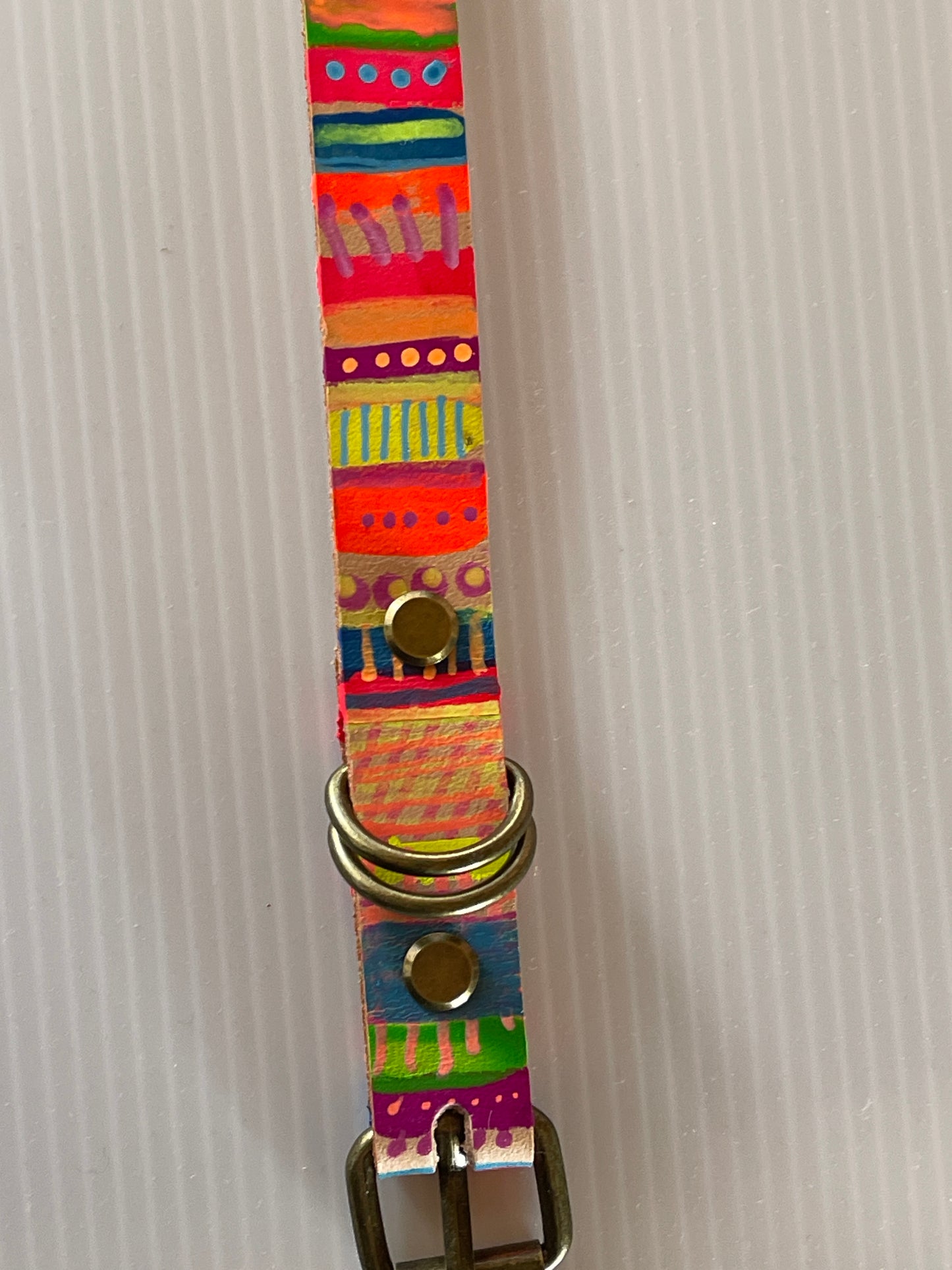 Small Leather Pet Collar - 14" Overall