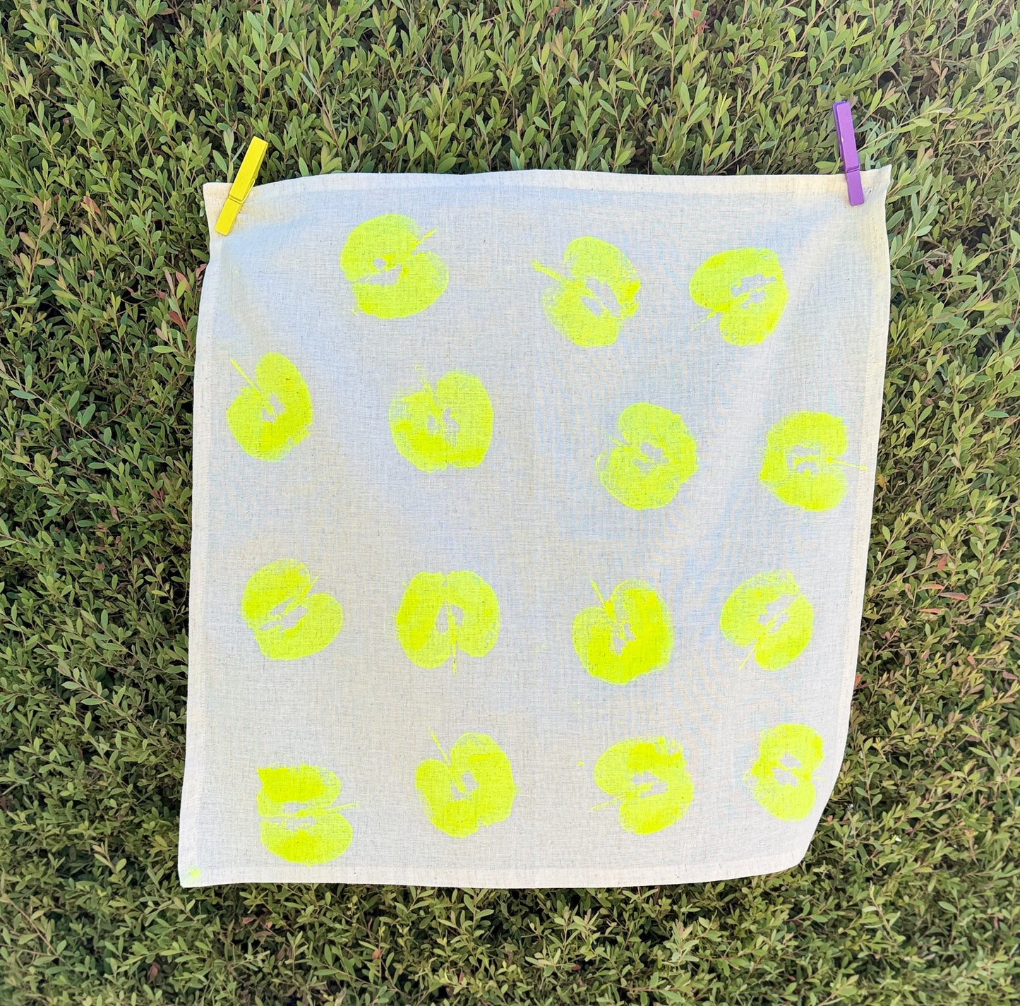 Hand Printed Tea Towel