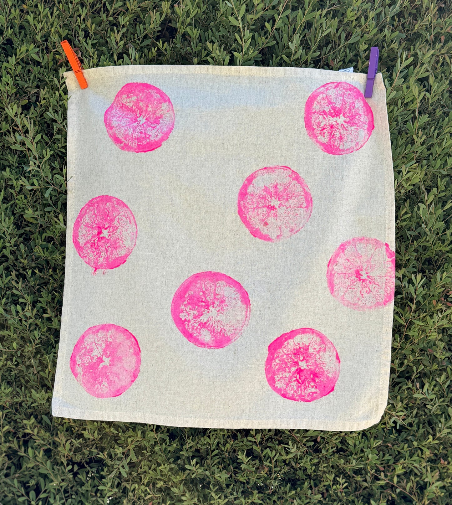 Hand Printed Tea Towel