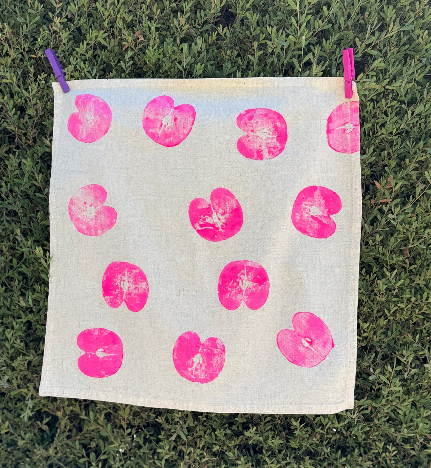 Hand Printed Tea Towel