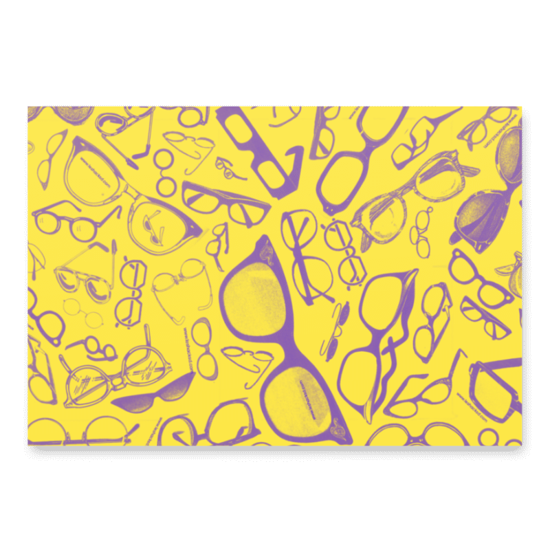 Glasses Print Wrapping Paper Sheets - 3 Different Colors!