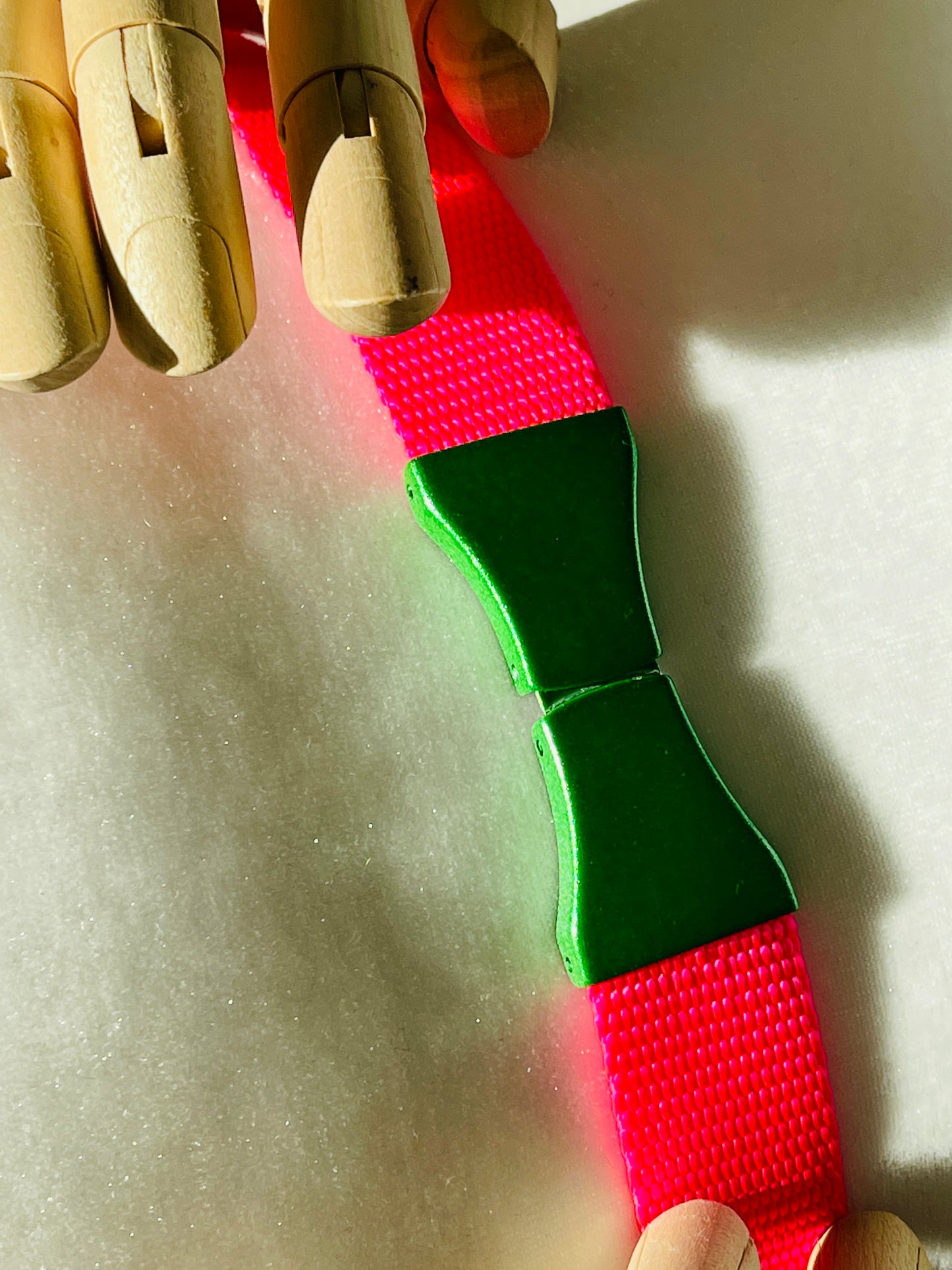 Vintage 80's Pastel Enamel Buckle Narrow Woven Belt  -  Assorted Colors/Sizes