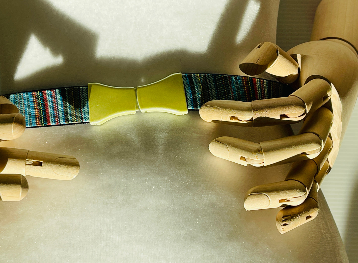 Vintage 80's Pastel Enamel Buckle Narrow Woven Belt  -  Assorted Colors/Sizes