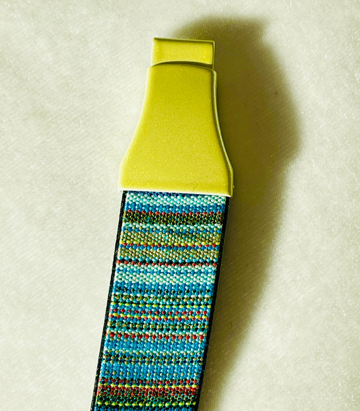 Vintage 80's Pastel Enamel Buckle Narrow Woven Belt  -  Assorted Colors/Sizes