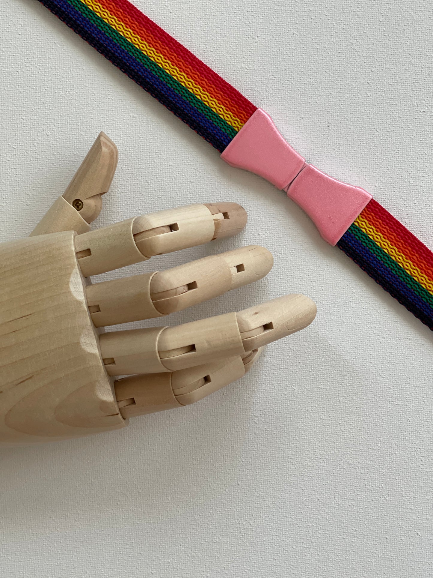 Vintage 80's Pastel Enamel Buckle Narrow Woven Belt  -  Assorted Colors/Sizes